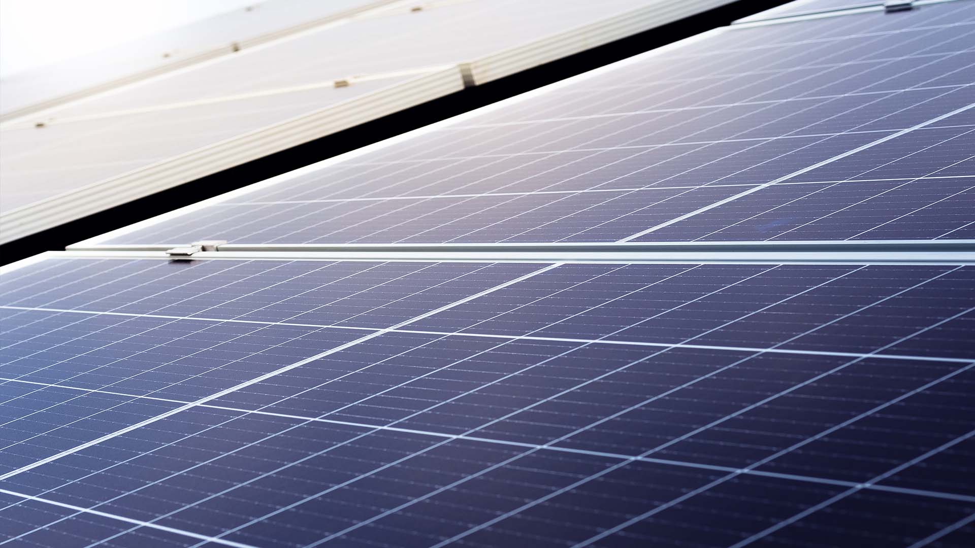A solar panel photographed at dusk.